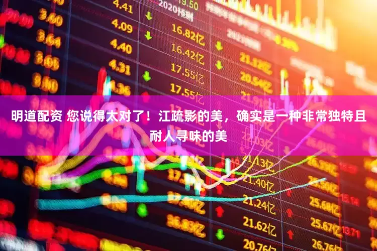 明道配资 您说得太对了！江疏影的美，确实是一种非常独特且耐人寻味的美